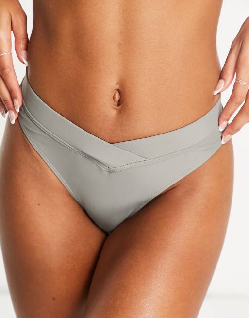 Unique 21 – Salviagrön bikiniunderdel med hög midja, 3 av 4
