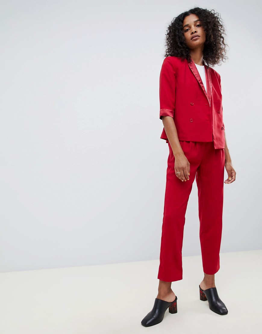 Unique 21 silky pant-Red