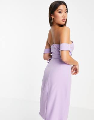 bardot lavender dress