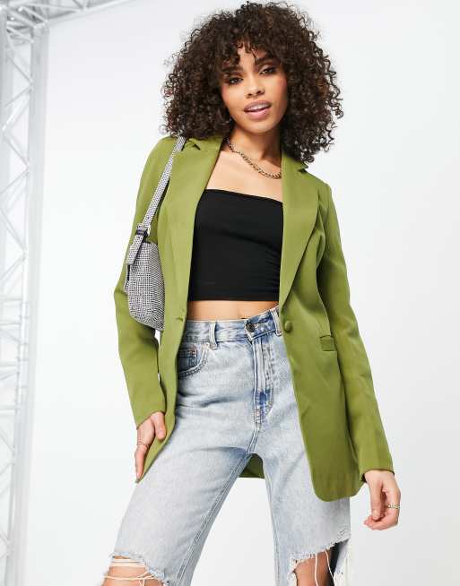 Unique21 - Blazer in olijfgroen