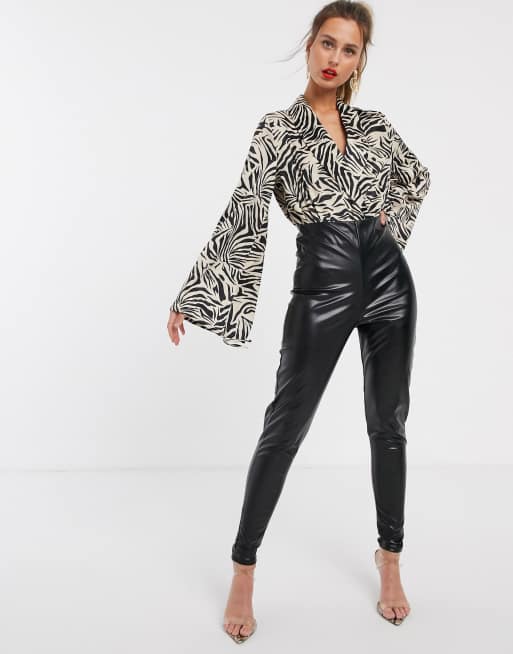 Unique21 - Body a portafoglio con stampa animalier astratta, 4 di 4