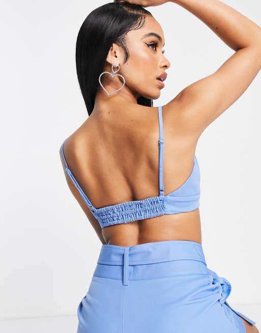 Unique21 bralet co-ord in cornflower blue, 2 of 4