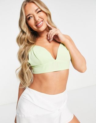 Unique21 bralet co-ord in lime