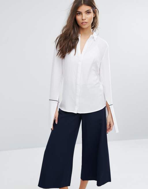 Unique21 - Camicia con dettagli a contrasto