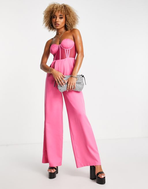 Corset Wide Leg Jumpsuit | UNIQUE21 | SilkFred