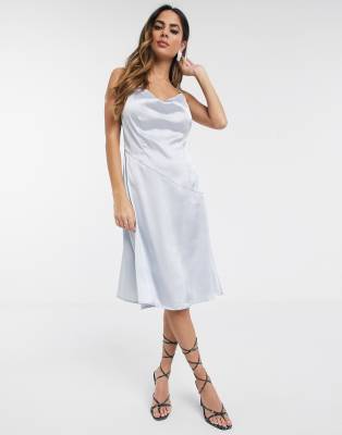 light blue slip dress