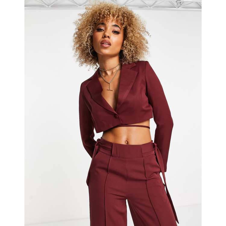 Wine 2025 cropped jacket