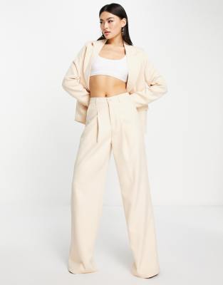 Unique21 - Elegante broek in stone, deel van co-ord set