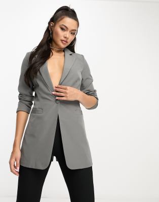 Unique21 - Eleganter Blazer in Grau, Kombiteil