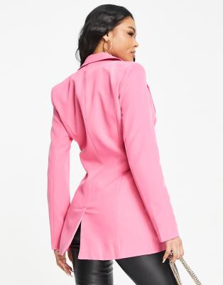 pink blazer fitted