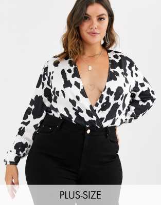 plus size cow print dress