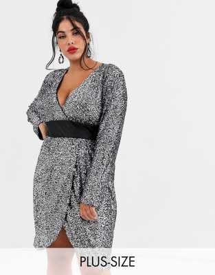 silver sequin dress asos