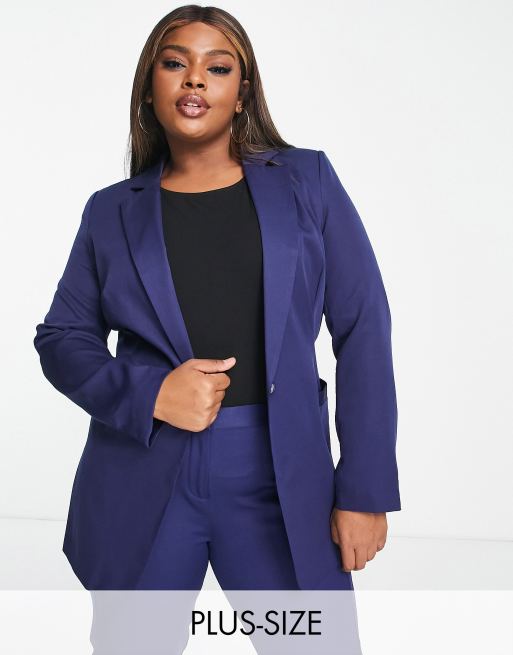 Unique21 Hero Plus - Blazer long d'ensemble - Bleu marine