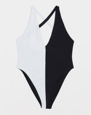 UNIQUE21 Hero Unique21 Hero Plus Colour Block Low Cut Swimsuit-Multi