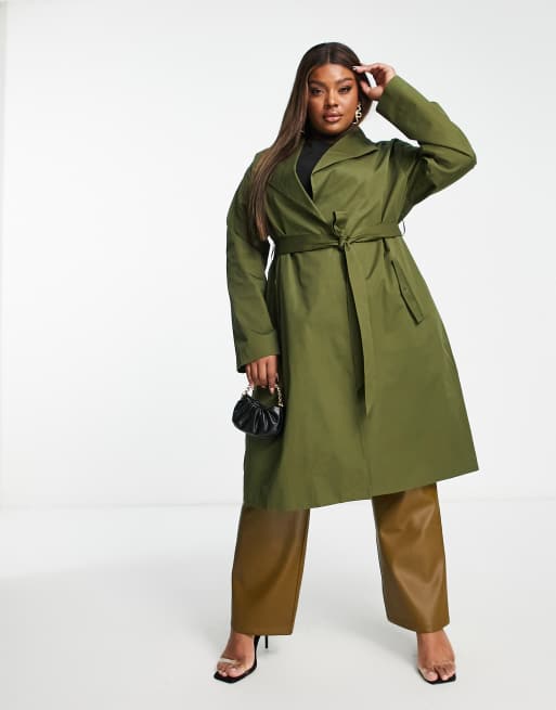 Unique21 Hero Plus flared sleeve longline trench coat | ASOS