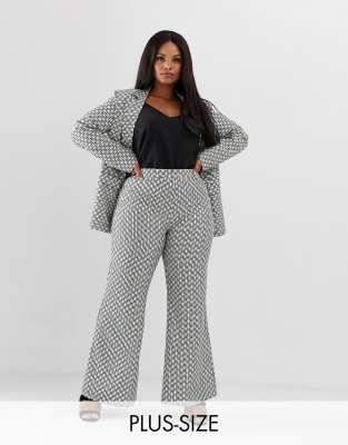 plus size flare trousers