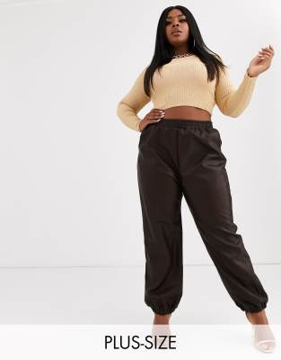 plus size high waisted joggers