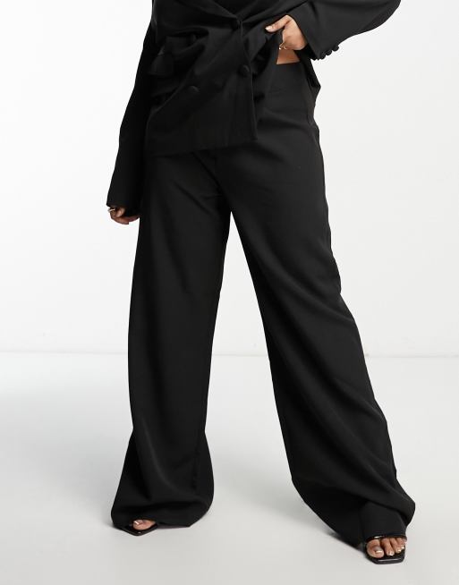 Unique21 Hero Plus high waisted tailored pants in black - part of a set