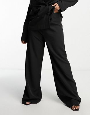 Unique21 Hero Plus high waisted tailored trouser co-ord in black