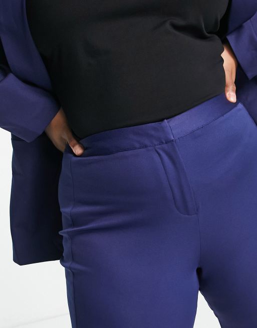 Unique21 Hero Plus high waisted tailored trousers coord in navy