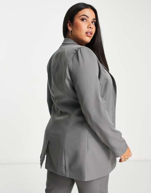 Plus longline clearance blazer