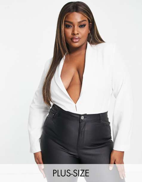 Plus size low sales cut tops