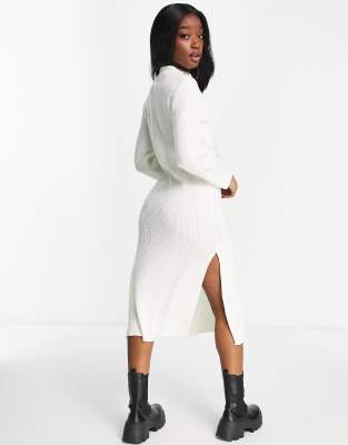 white maxi jumper dress