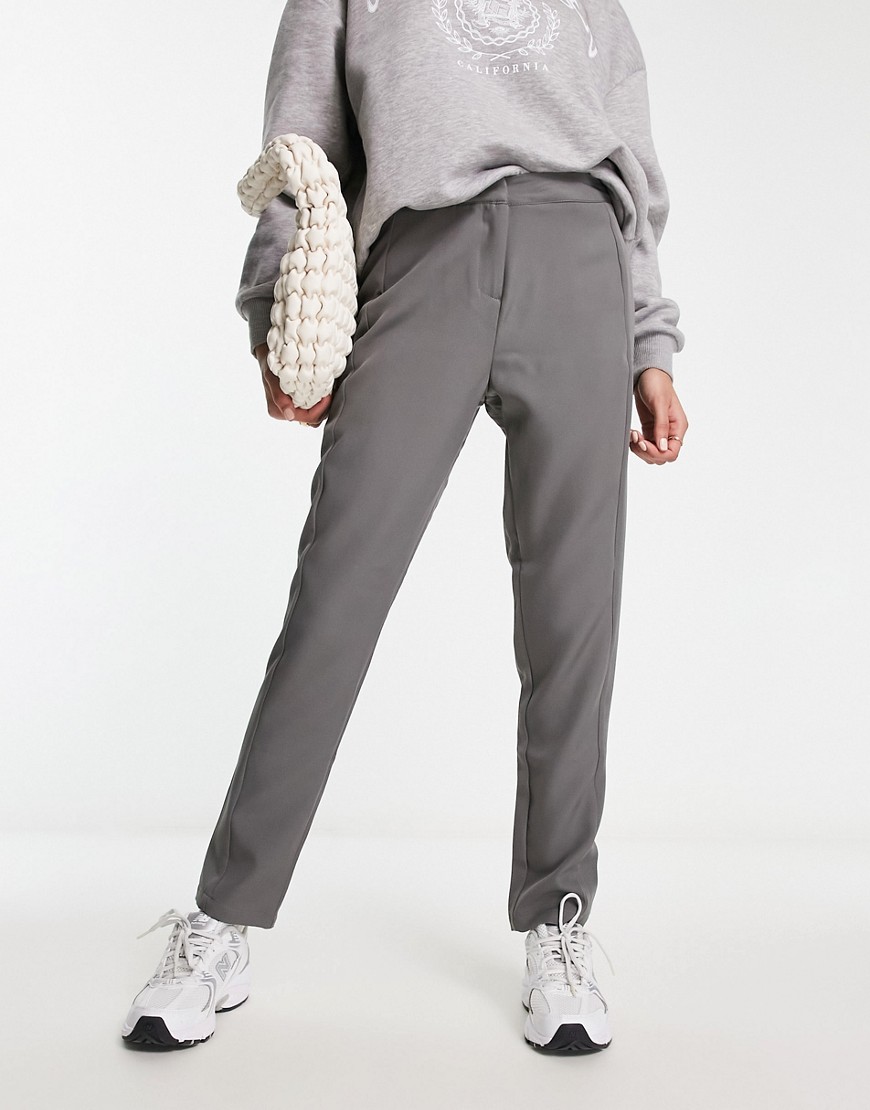 Unique21 high waisted pants in gray - part of a set