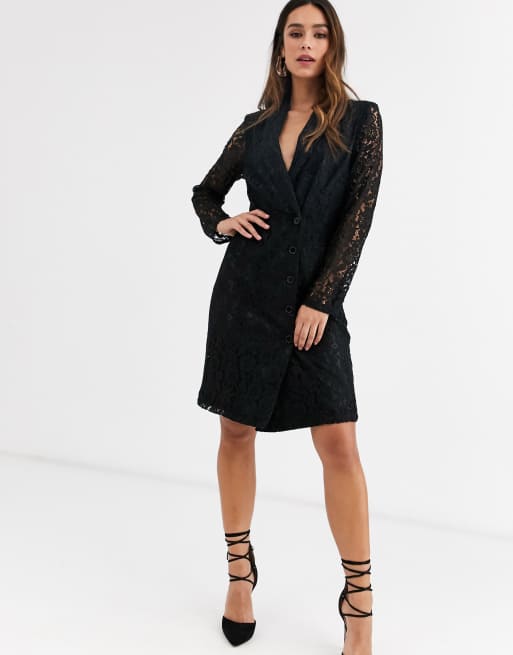 Unique21 lace blazer dress