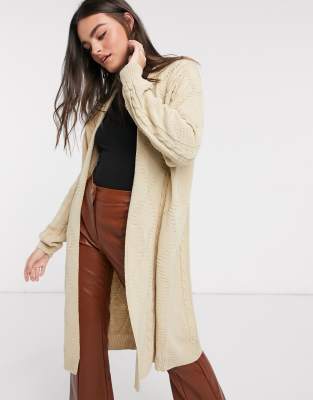 stone longline cardigan