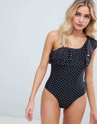 asos polka dot swimsuit
