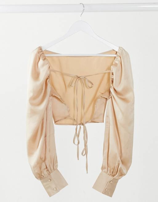 Unique21 open back top in oyster, 2 of 4