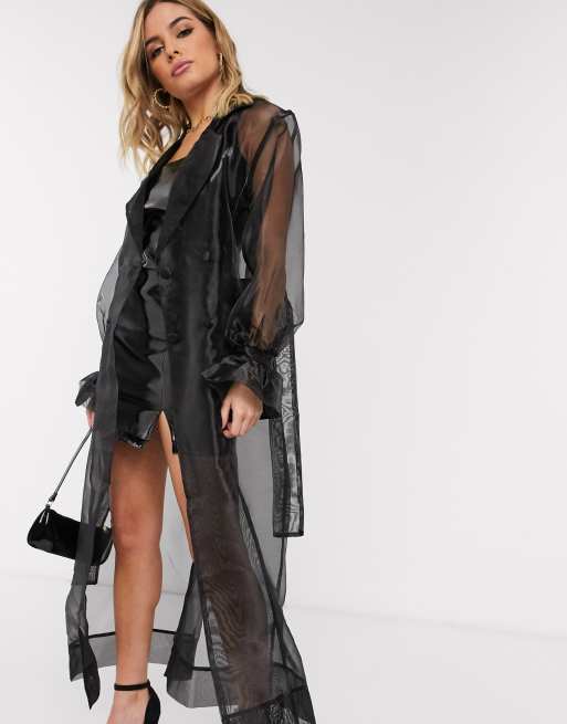 Organza clearance trench coat