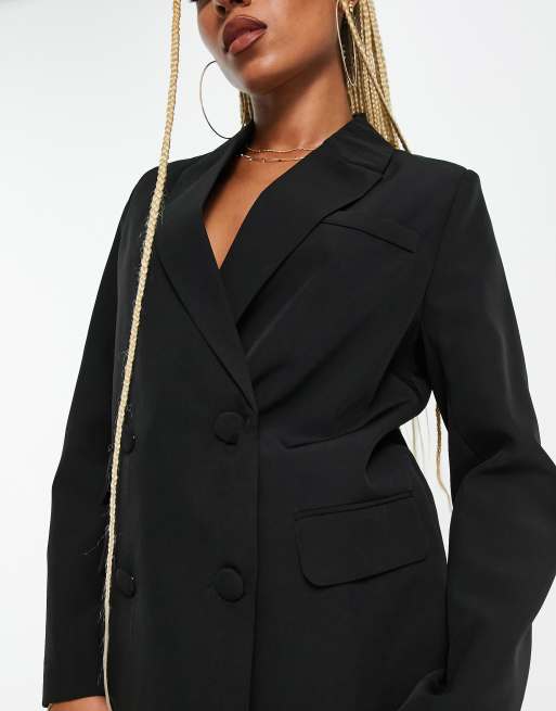 Unique21 – Oversize-Blazer in Schwarz, Kombiteil, 3 von 4