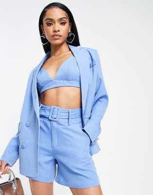 Unique21 oversized blazer co-ord in cornflower blue