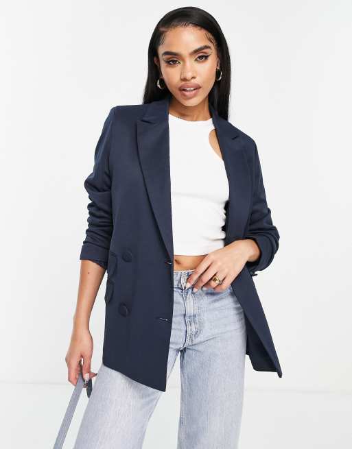 Unique21 - Oversized blazer i marineblå