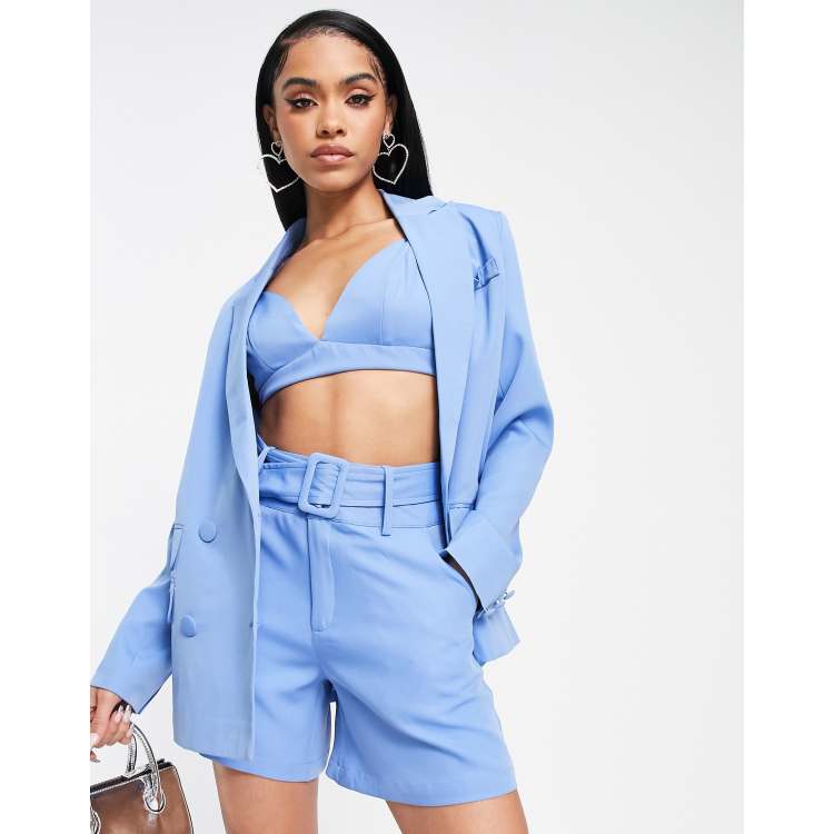 Unique21 oversized blazer in cornflower blue part of a set ASOS