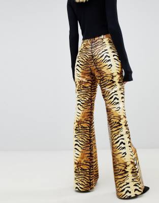 tiger print joggers