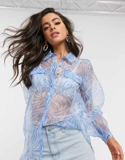 ganni organza shirt