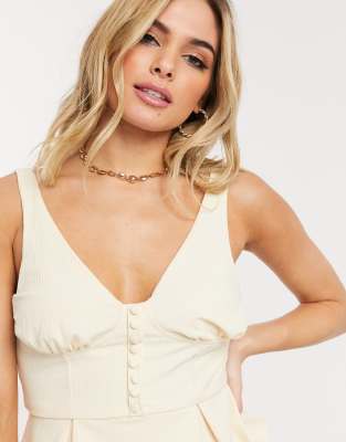 cream peplum top