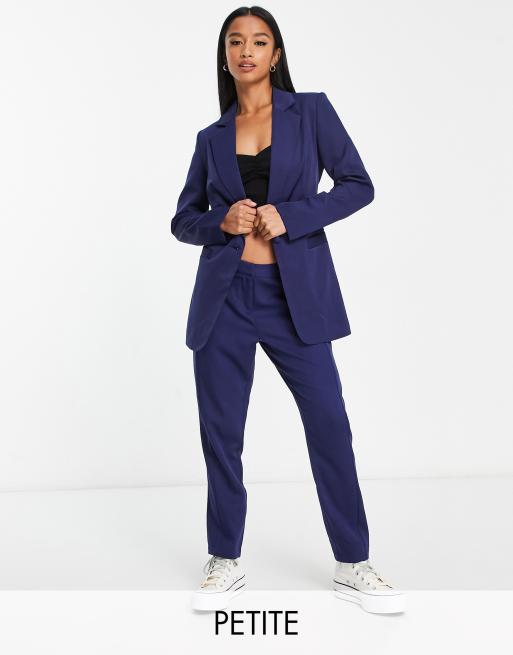 Unique21 Petite high waisted tailored pants in navy (part of a set)