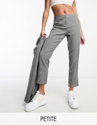 Unique21 Petite Unique21 Petite high waisted tailored trousers co-ord in grey