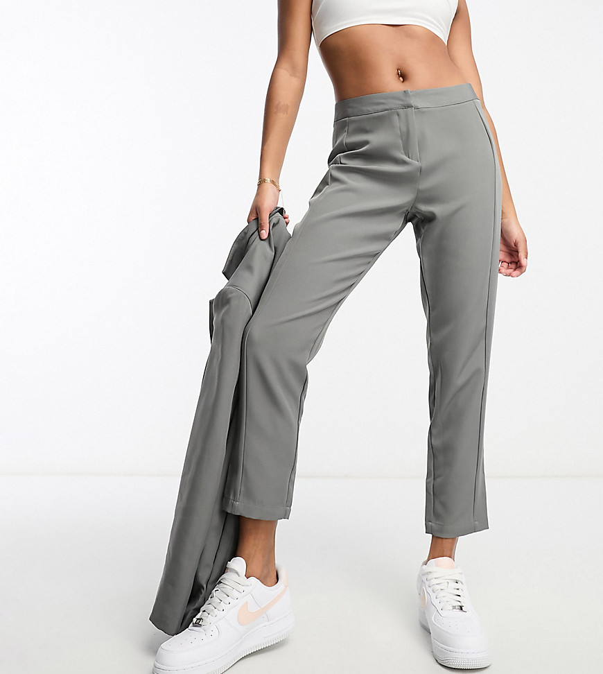 Unique21 Petite High Waisted Tailored Trousers Co-Ord In Grey