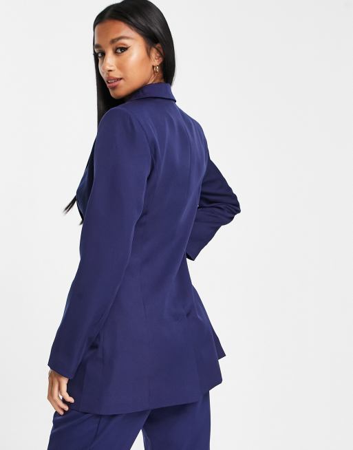 Topshop Petite fitted blazer in navy