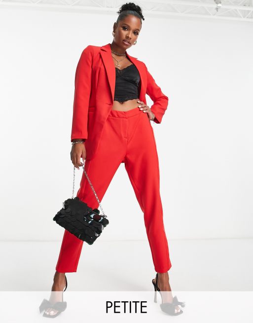 Pantalon taille haute rouge sale