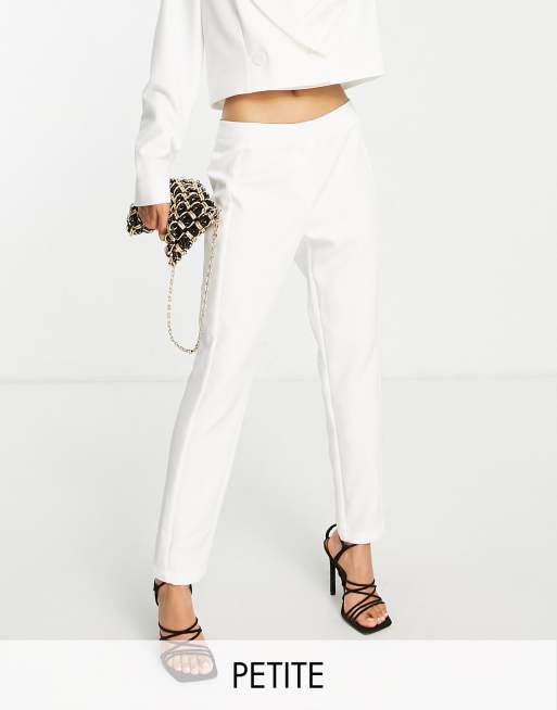 Unique21 Petite tailored pants in white