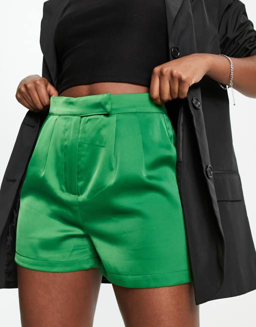 Unique21 - Short d'ensemble en satin - Vert vif