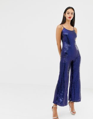 blue glitter jumpsuit