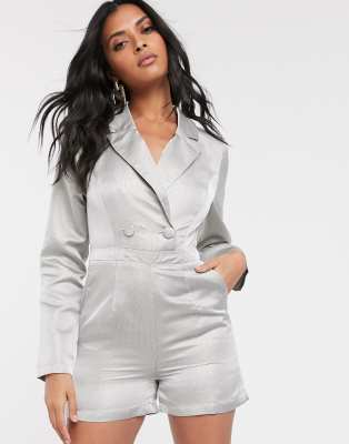 white blazer romper