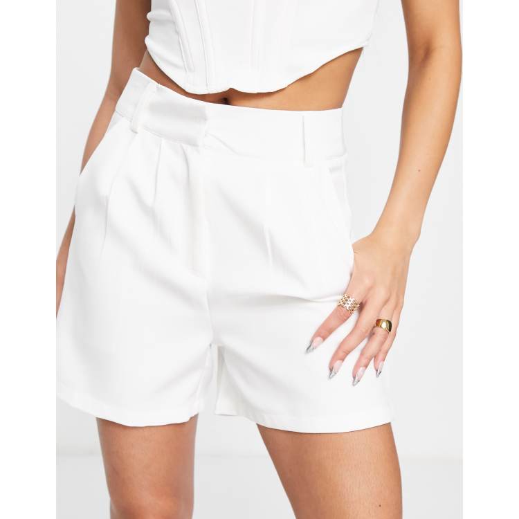 Tailored shorts white sale